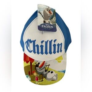 NWT Disney Frozen Olaf Cap - Light Blue and White